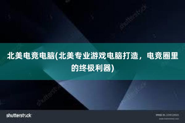 北美电竞电脑(北美专业游戏电脑打造，电竞圈里的终极利器)