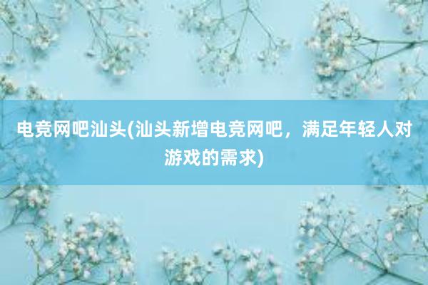 电竞网吧汕头(汕头新增电竞网吧，满足年轻人对游戏的需求)