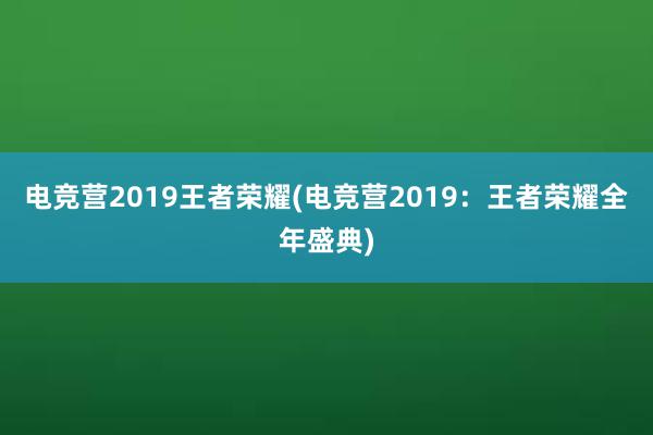 电竞营2019王者荣耀(电竞营2019：王者荣耀全年盛典)