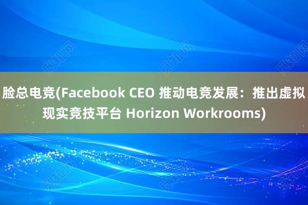 脸总电竞(Facebook CEO 推动电竞发展：推出虚拟现实竞技平台 Horizon Workrooms)