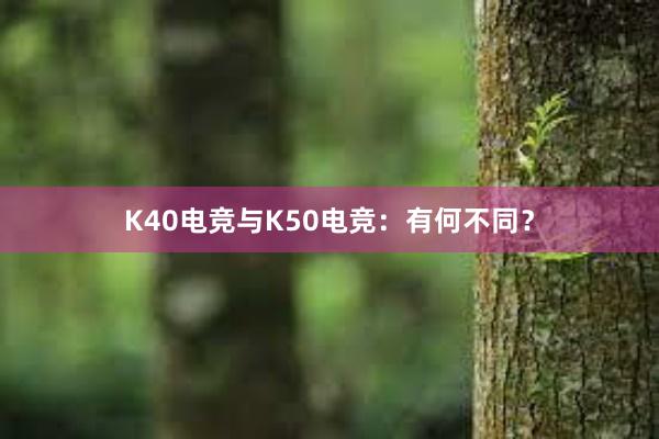 K40电竞与K50电竞：有何不同？