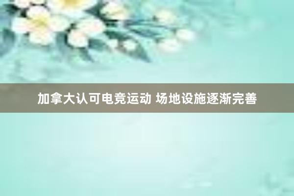 加拿大认可电竞运动 场地设施逐渐完善